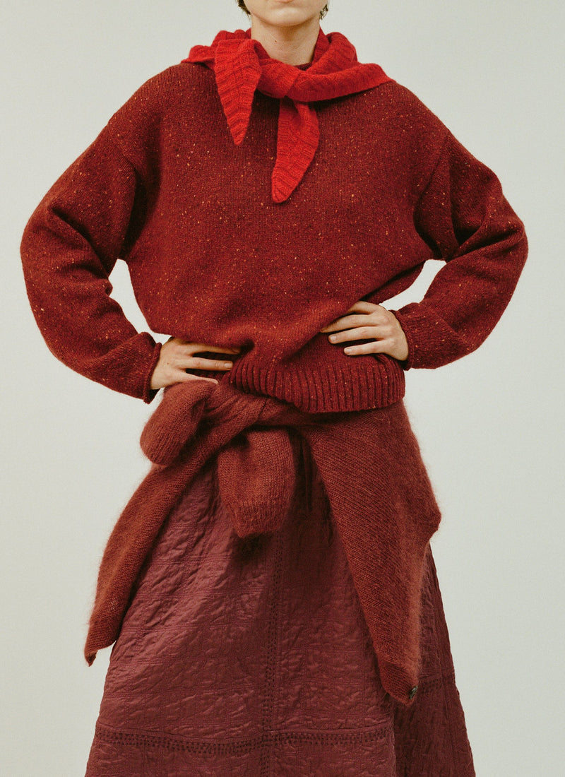 Donegal Wool Cashmere Sweater | Red Dahlia