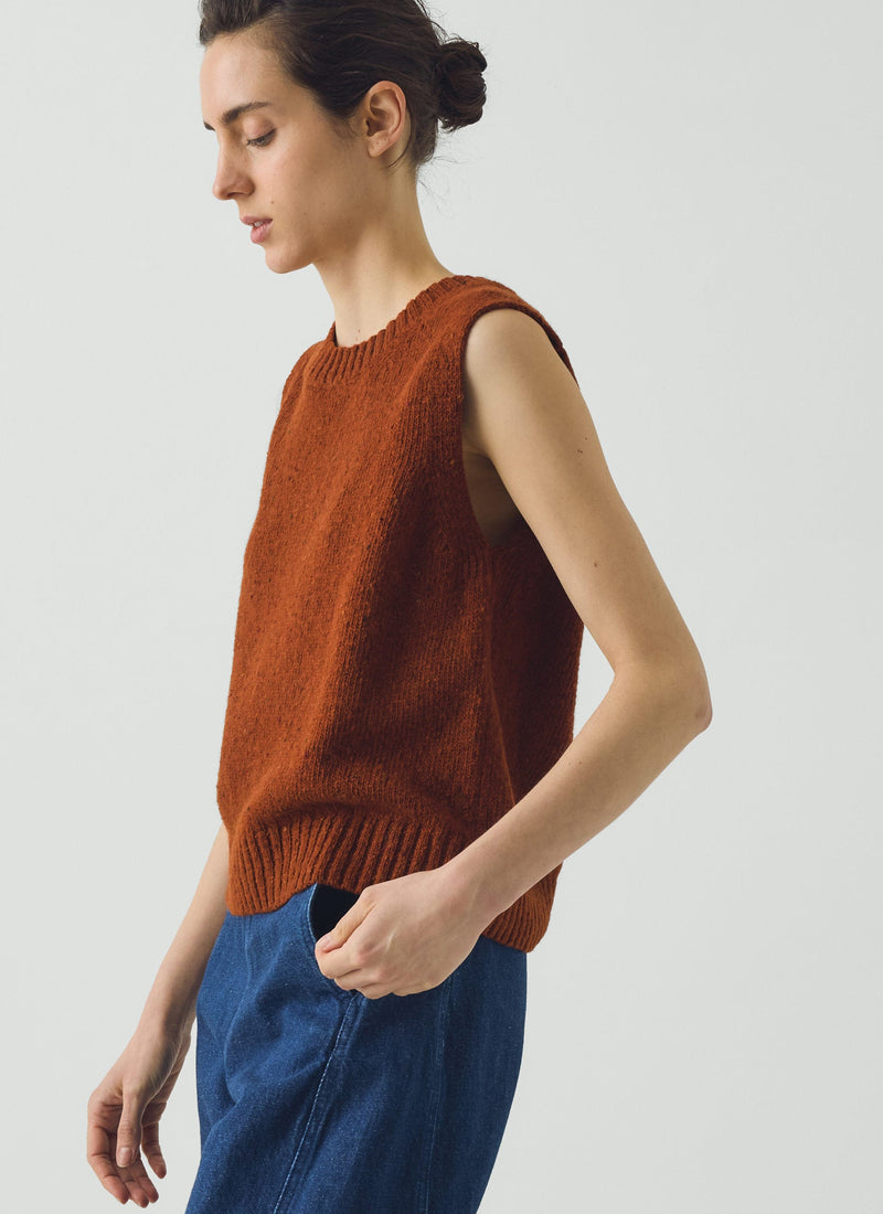Donegal Merino Tank | Rust