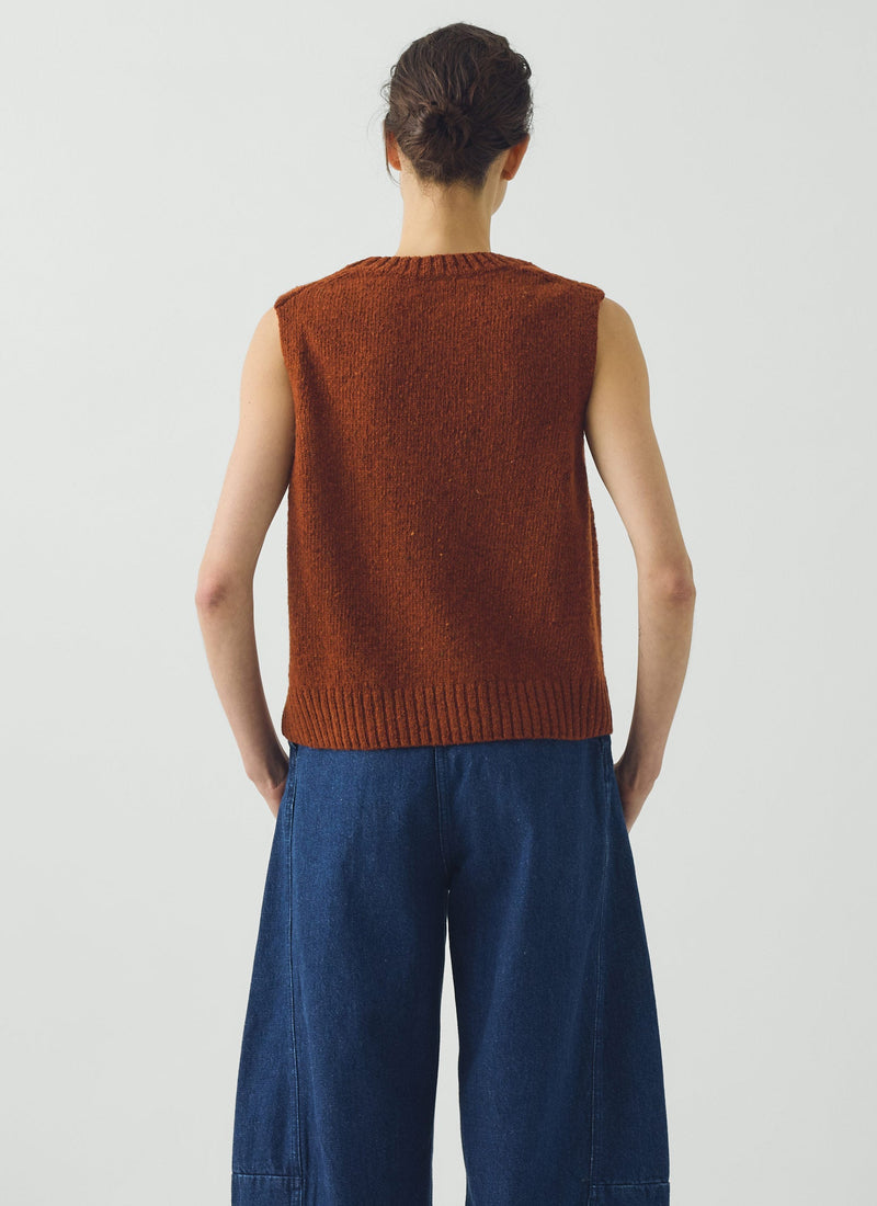 Donegal Merino Tank | Rust
