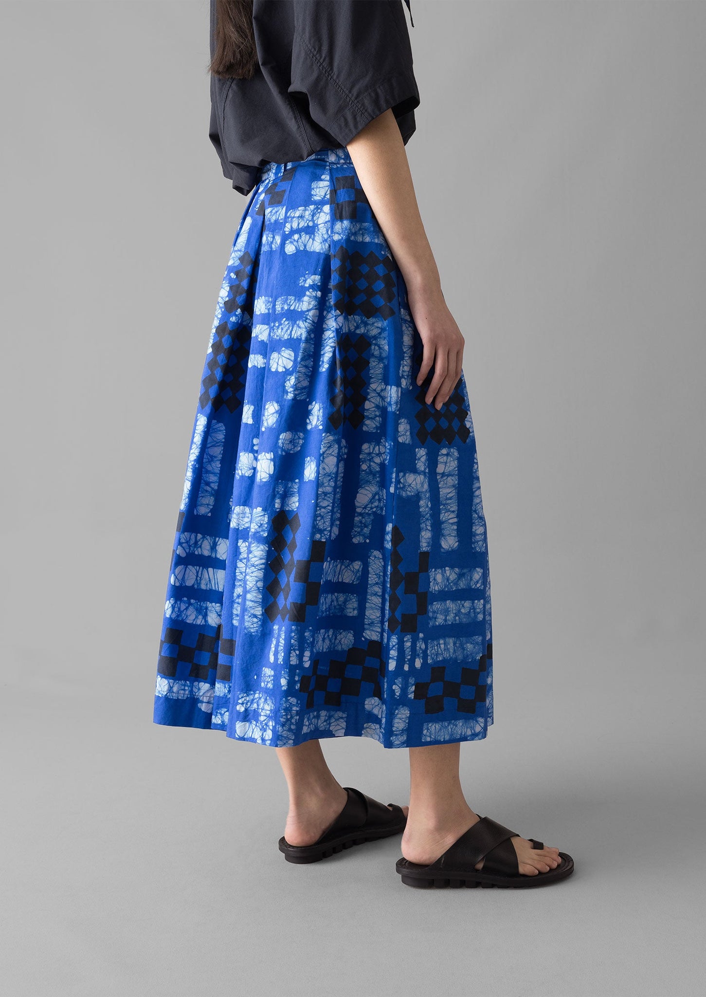 Block Print Batik Cotton Culottes | Azurite Blue