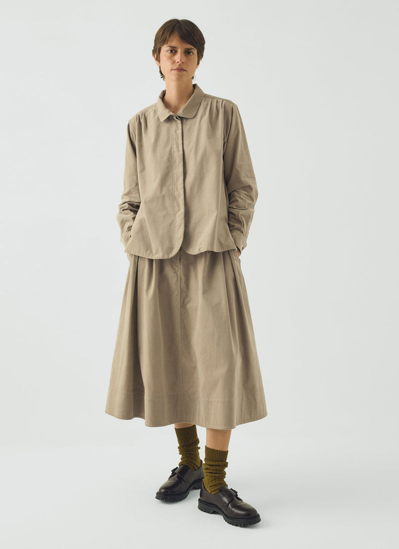A Line Cotton Needlecord Skirt | Dune
