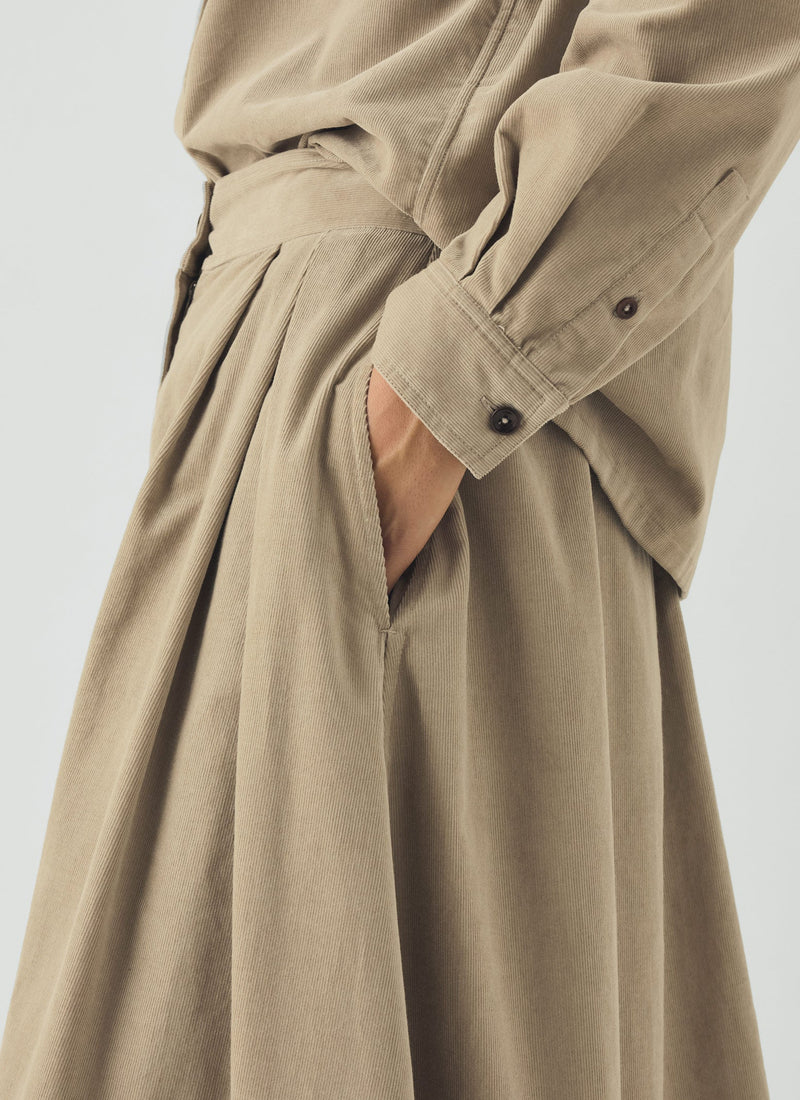 A Line Cotton Needlecord Skirt | Dune