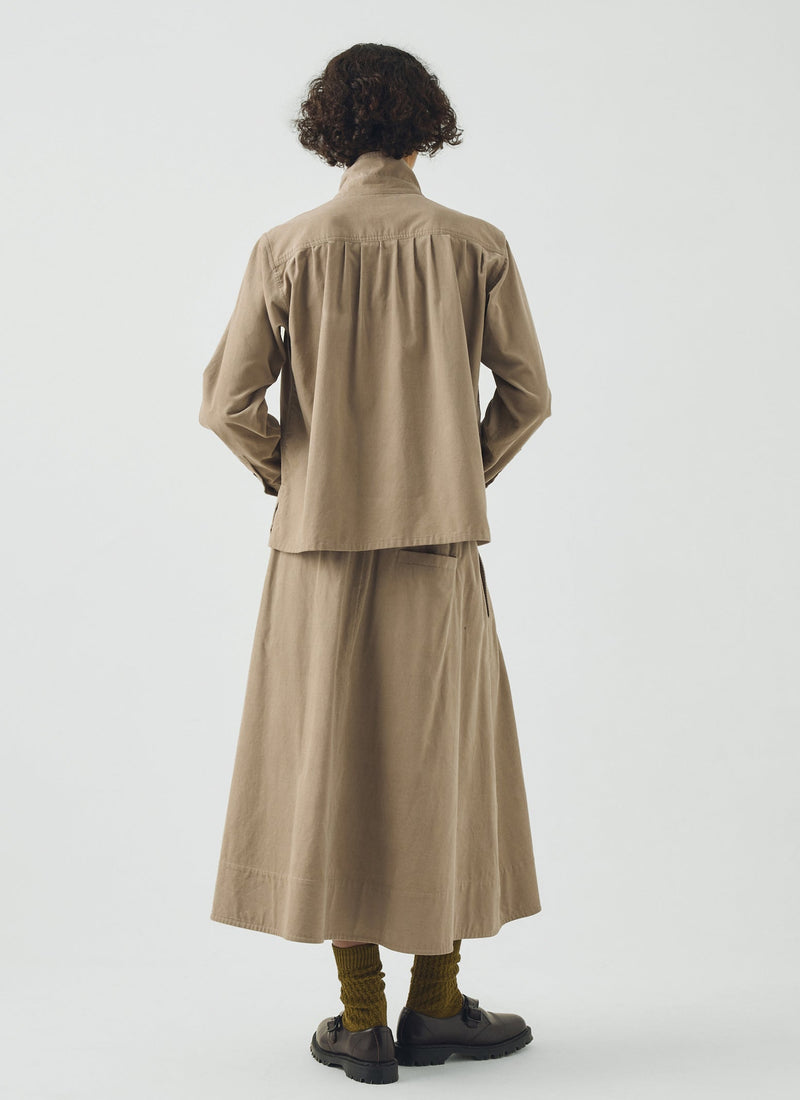 A Line Cotton Needlecord Skirt | Dune