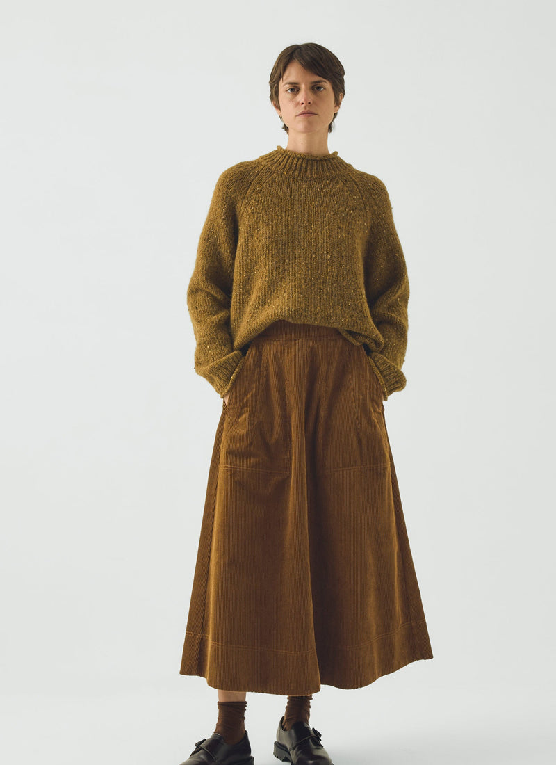 Cord A Line Skirt | Golden Amber