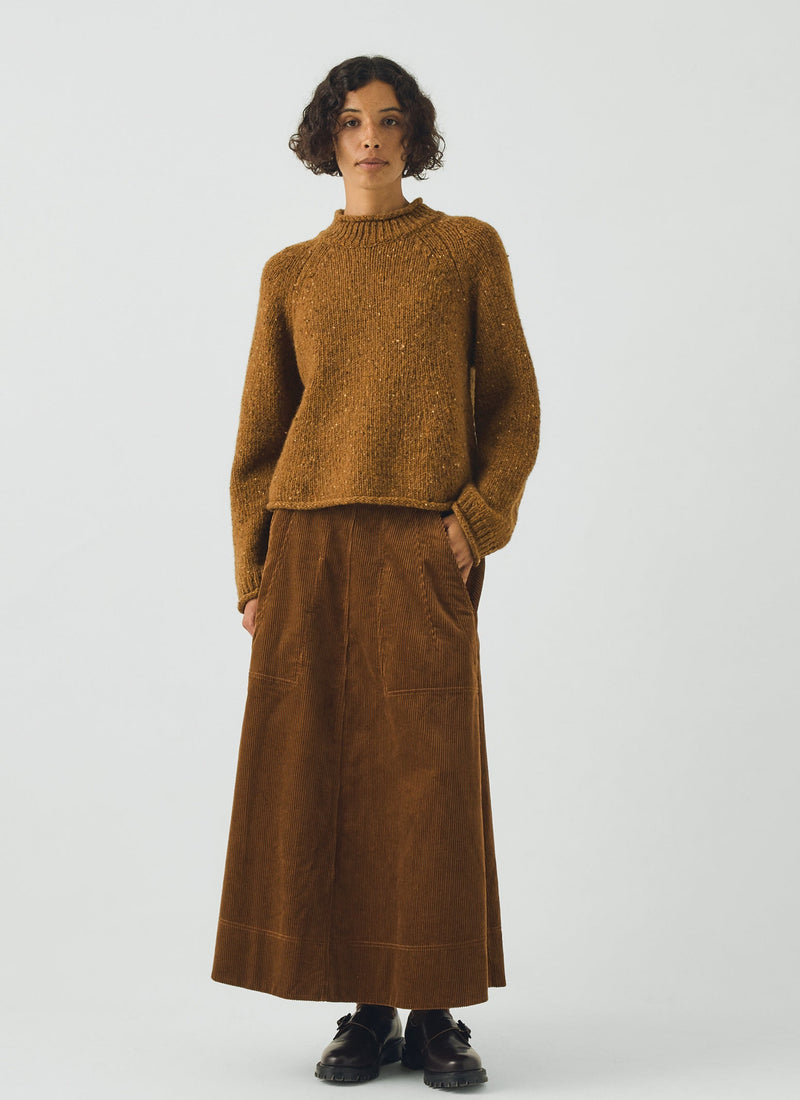 Cord A Line Skirt | Golden Amber
