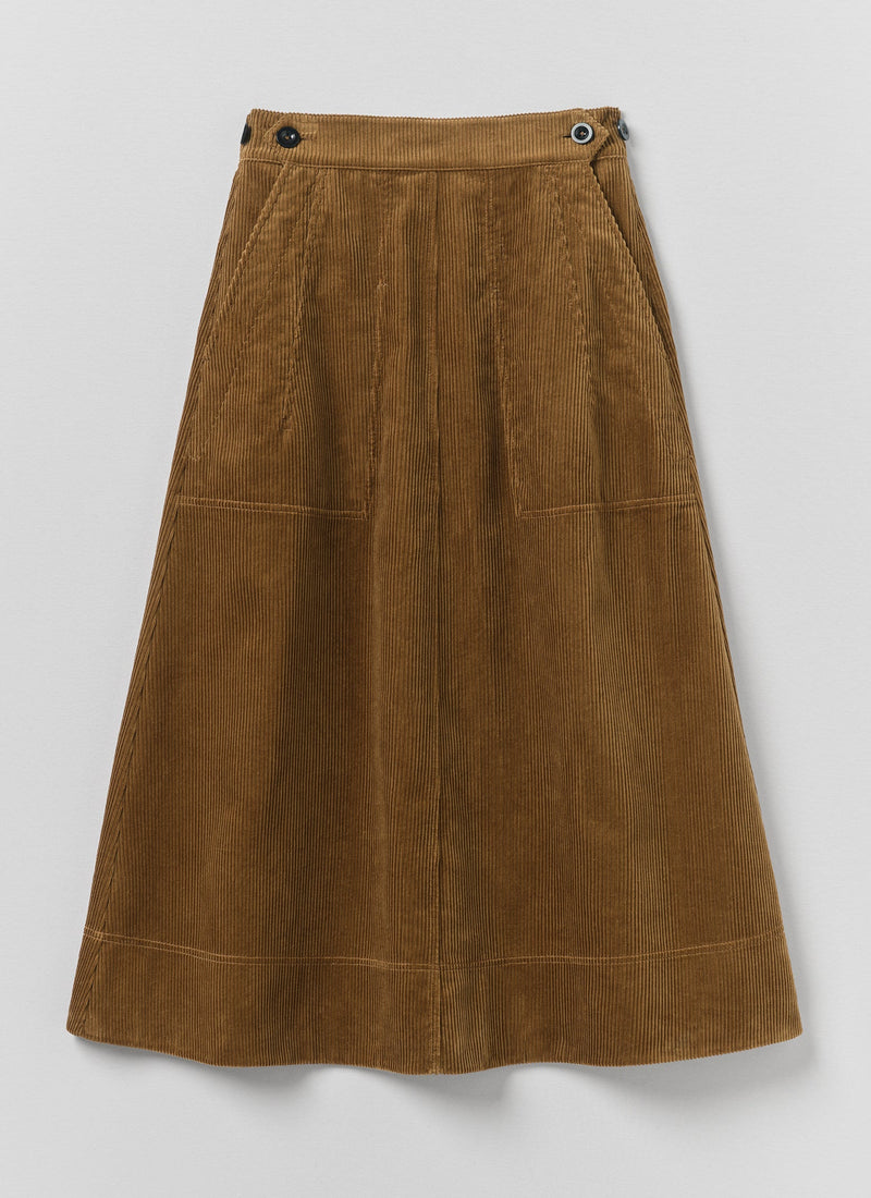 Cord A Line Skirt | Golden Amber