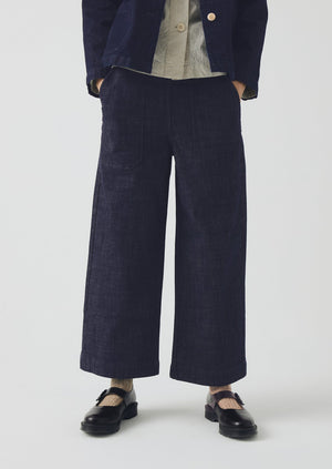 Annie Organic Denim Side Button Jeans | Indigo