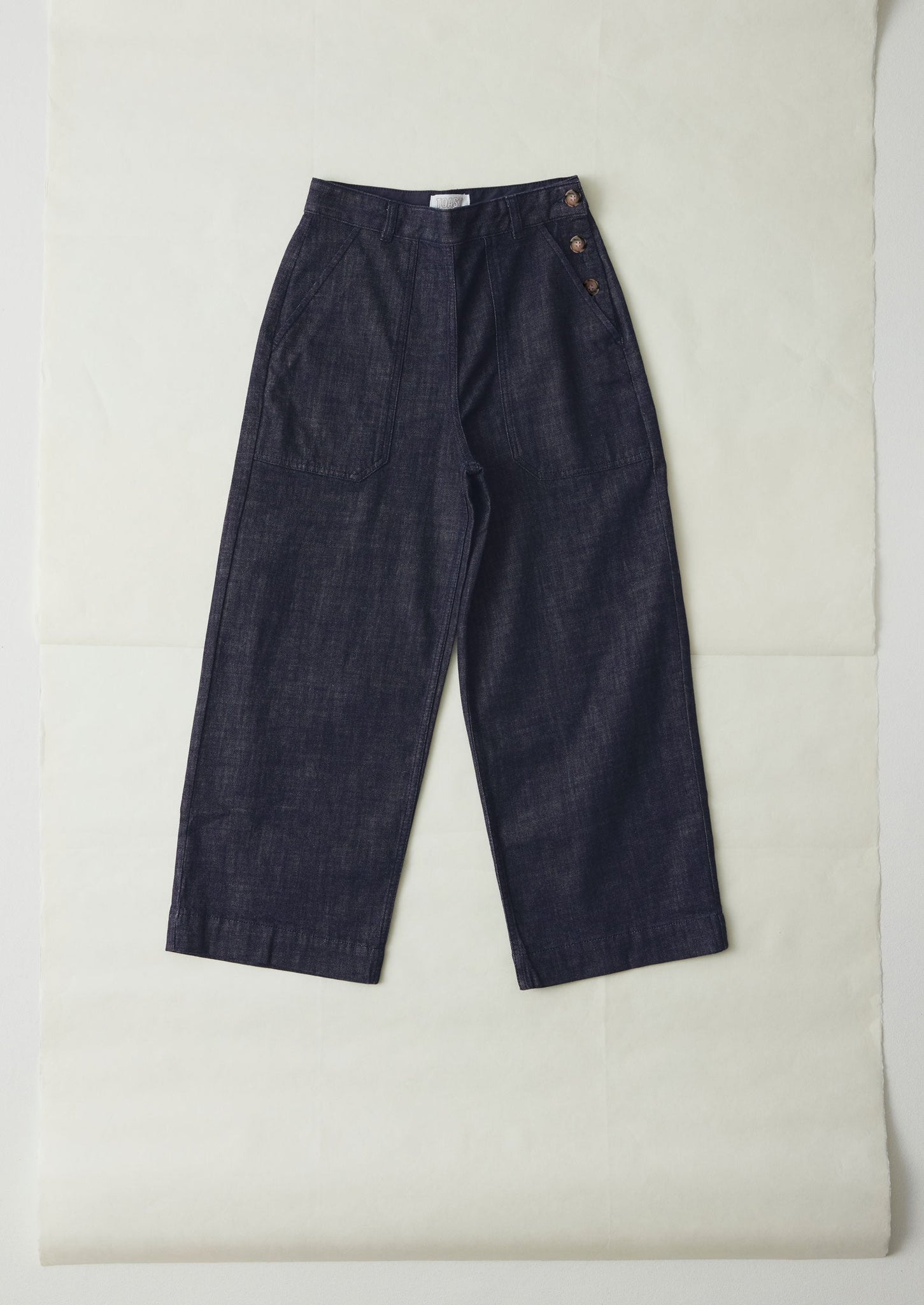 Annie Organic Denim Side Button Jeans | Indigo