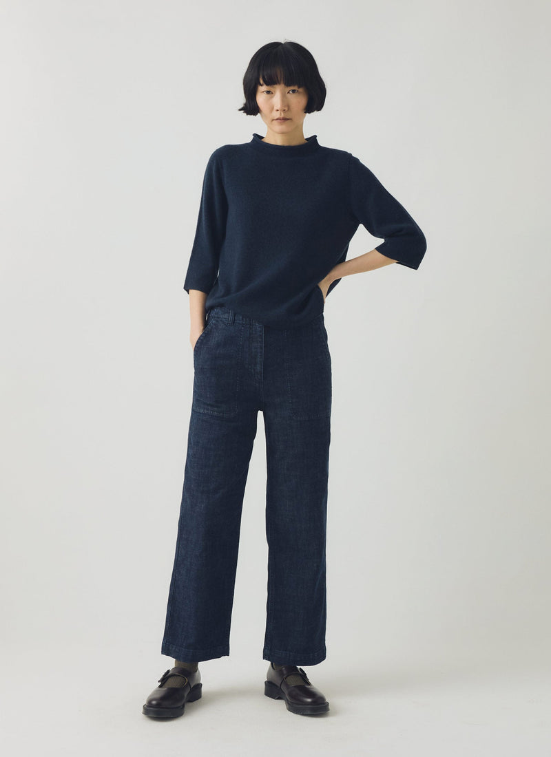 Ashley Organic Cropped Jeans | Indigo