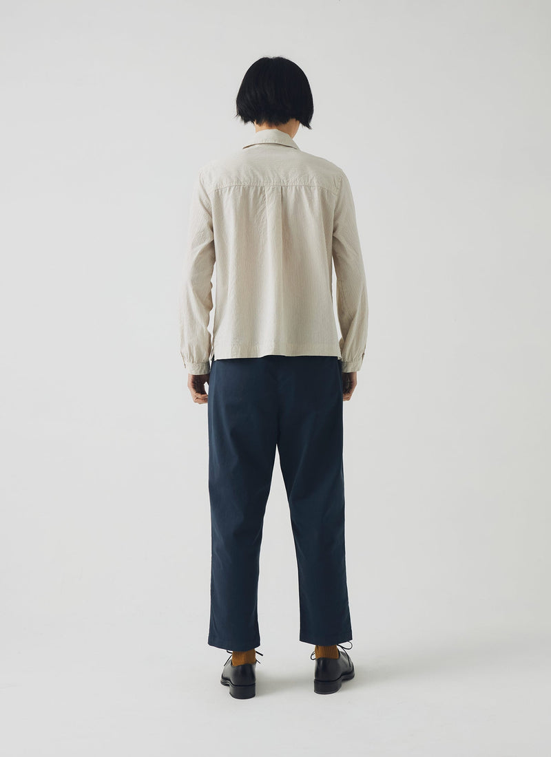 Gabi Cotton Twill  Pull On Trousers | Storm Blue