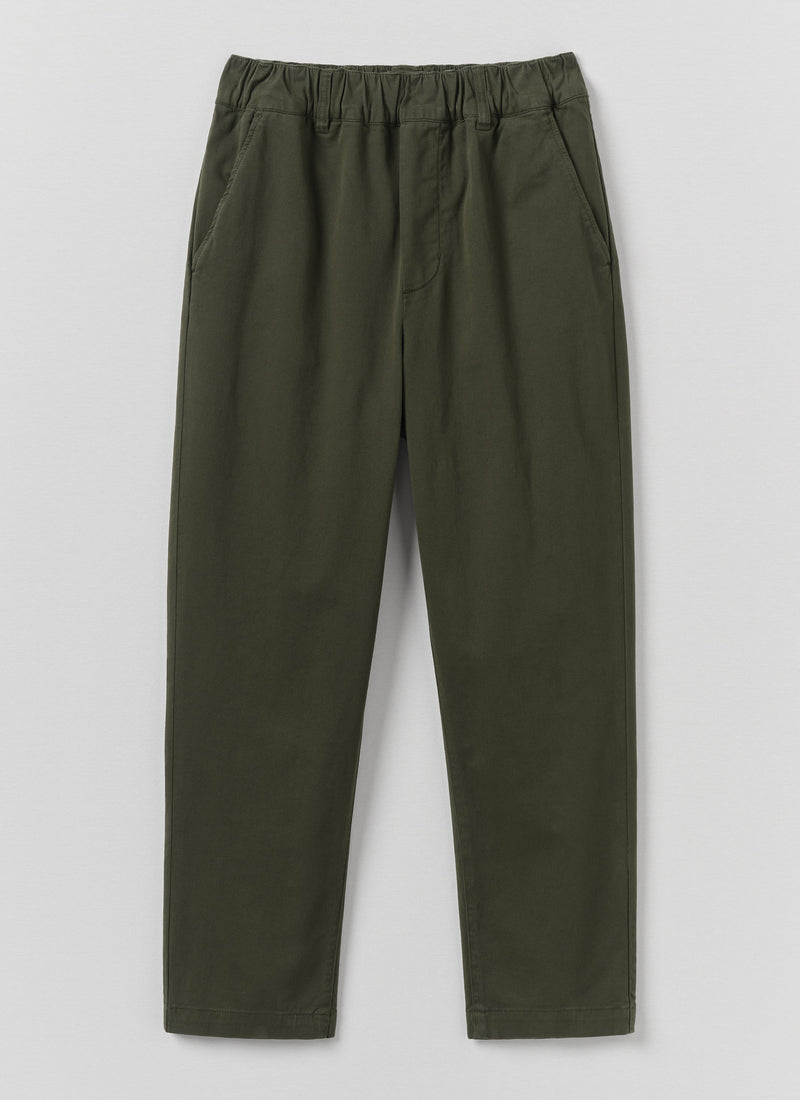 Gabi Cotton Pull On Trousers | Loden
