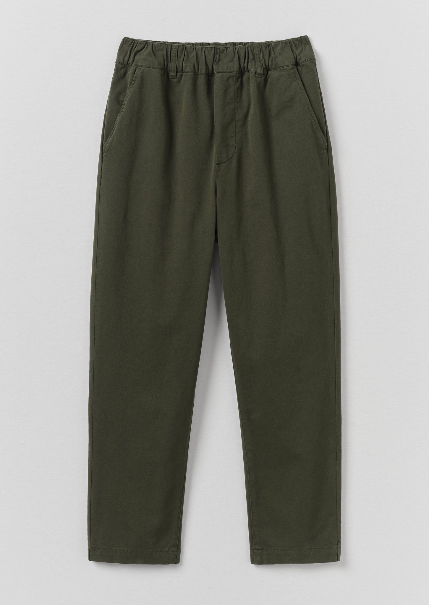Gabi Cotton Pull On Trousers | Loden