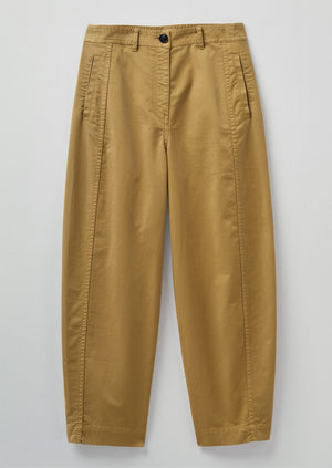 Kathe Flat Front Cotton Twill Trousers | Harvest