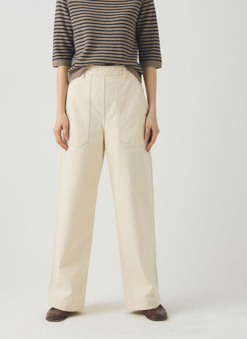 Annie Organic Denim Full Length Jeans | Ecru