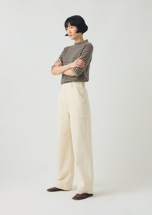 Annie Organic Denim Full Length Jeans | Ecru