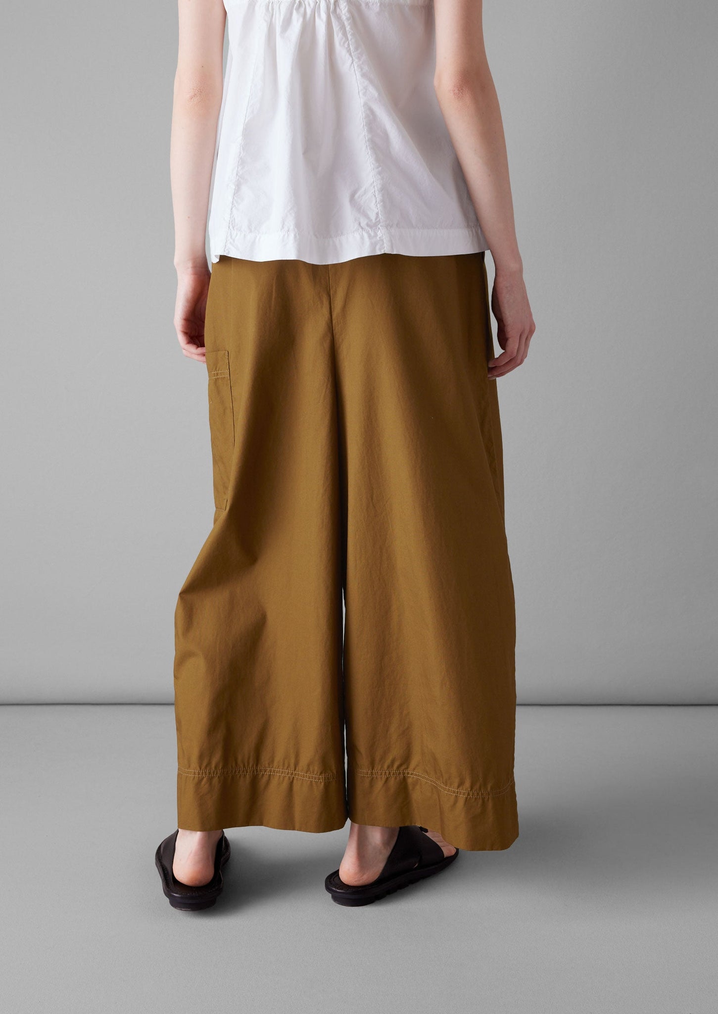 Cotton Fisherman Trousers | Tawny Brown