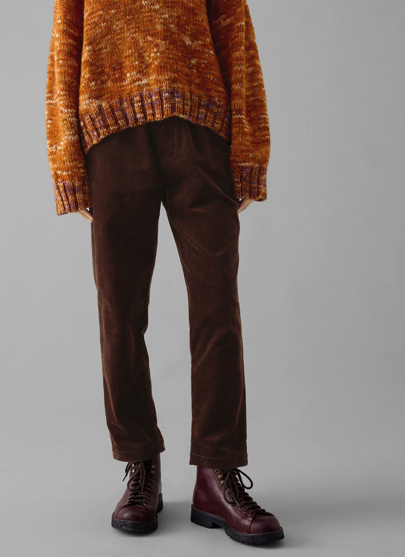 Gabi Cord Pull On Trousers | Chestnut