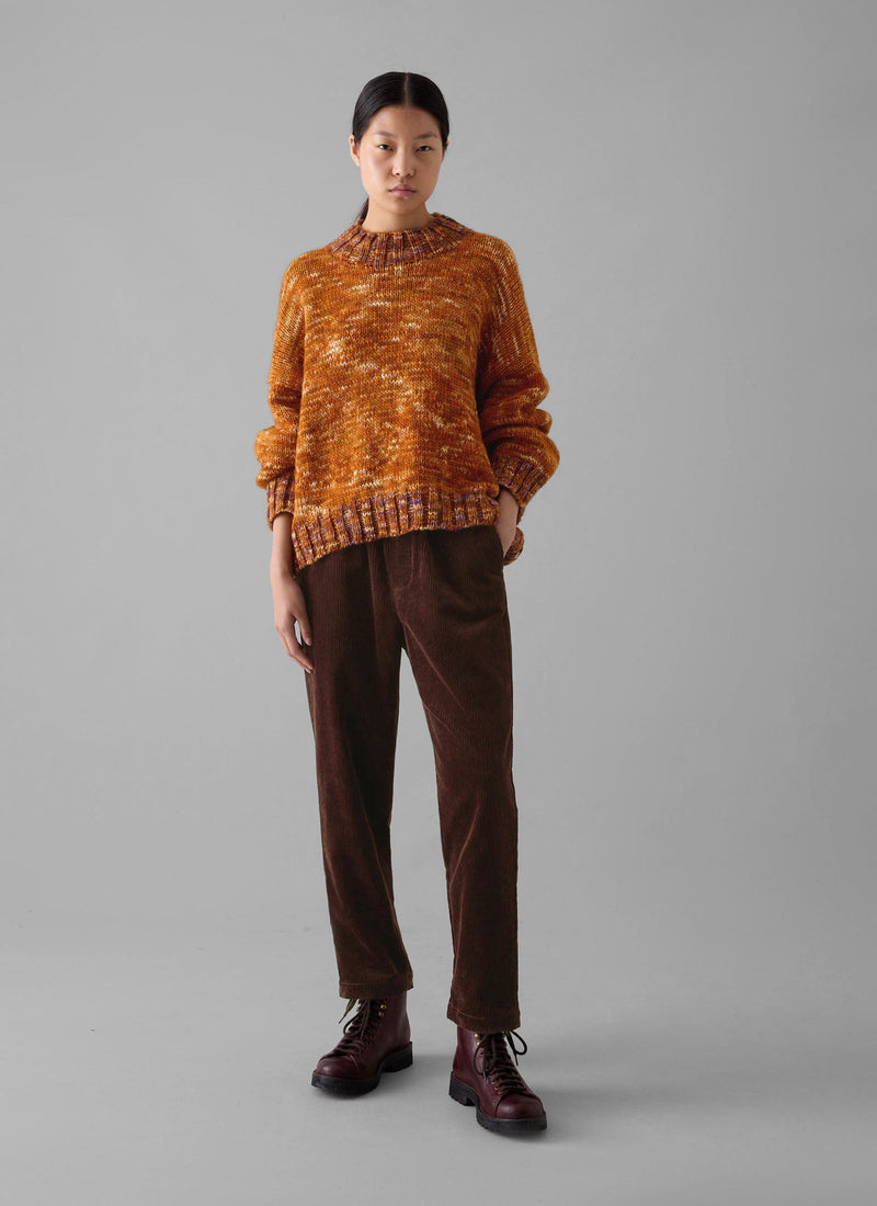 Gabi Cord Pull On Trousers | Chestnut