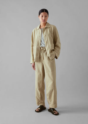 Garment Dyed Cotton Linen Canvas Trousers | Fallow