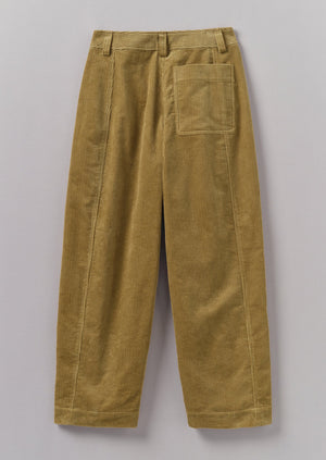 Panelled Organic Cord Trousers | Golden Sand