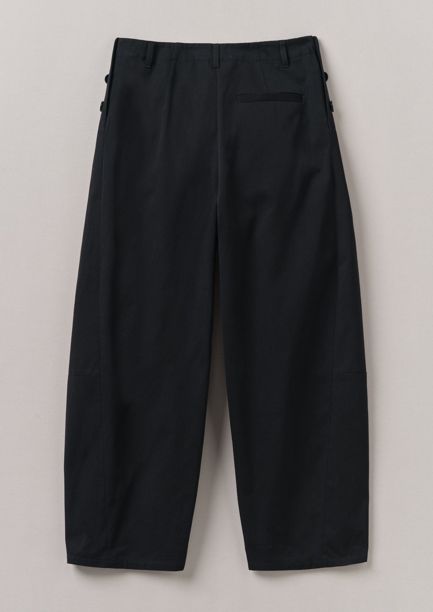 Twisted Seam Cotton Linen Trousers | Black