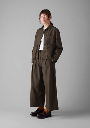 Birch Gingham Pleat Front Trousers | Burnt Umber