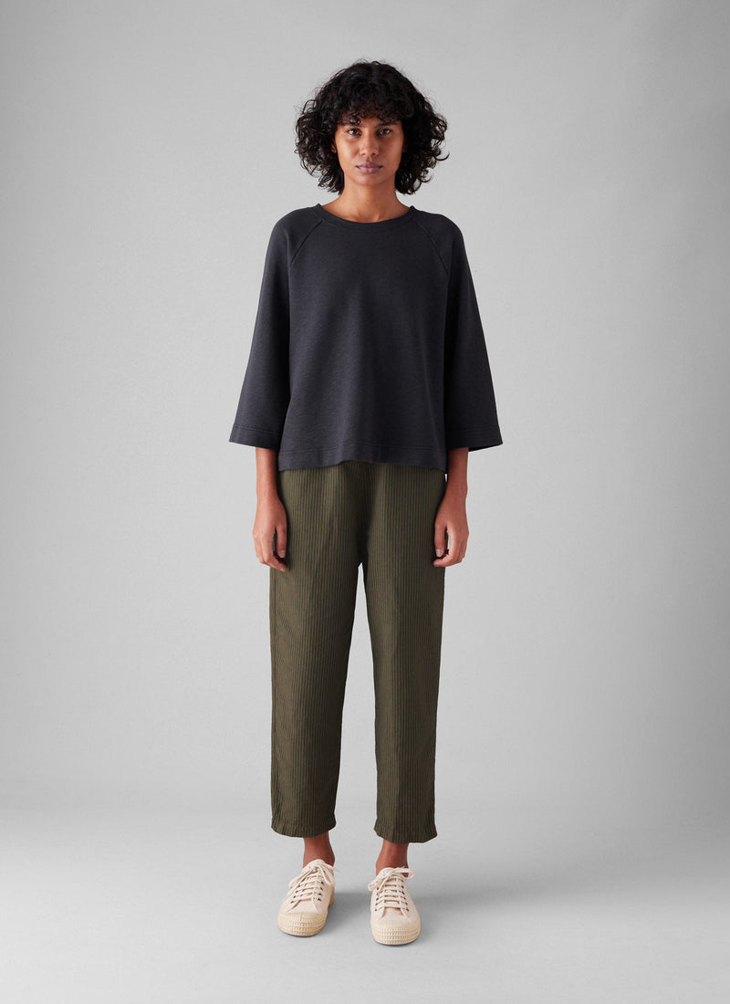 Alix Stripe Cotton Linen Trousers | Fawn