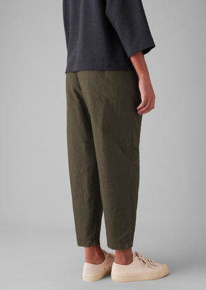 Alix Stripe Cotton Linen Trousers | Fawn