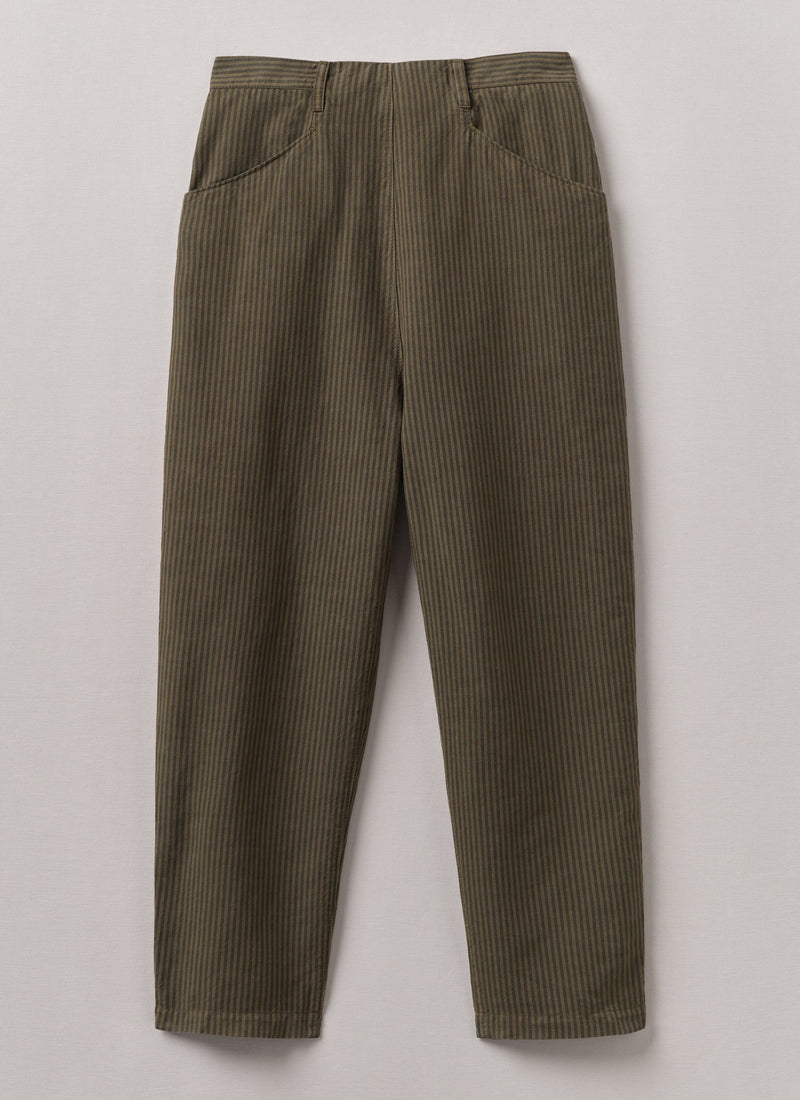 Alix Stripe Cotton Linen Trousers | Fawn