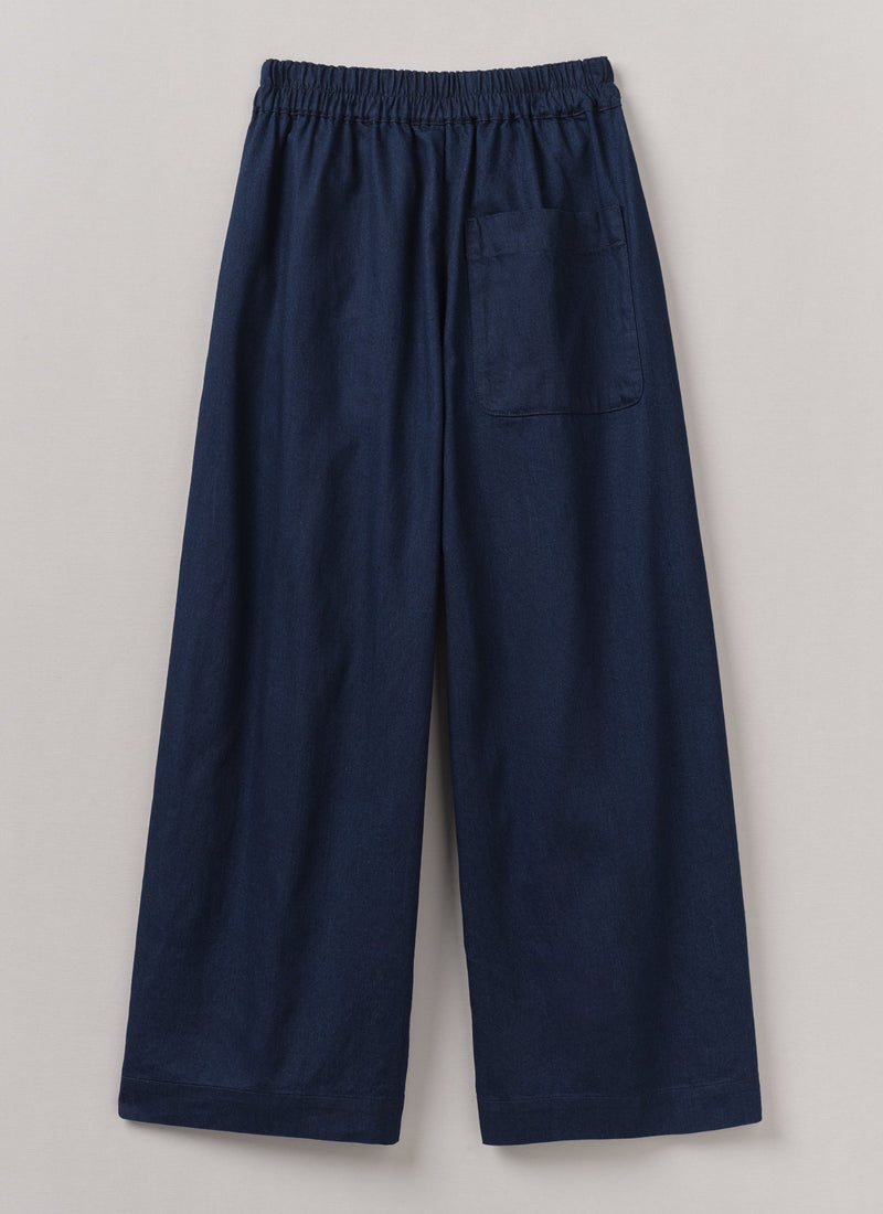 Twill Pull On Trousers | Indigo