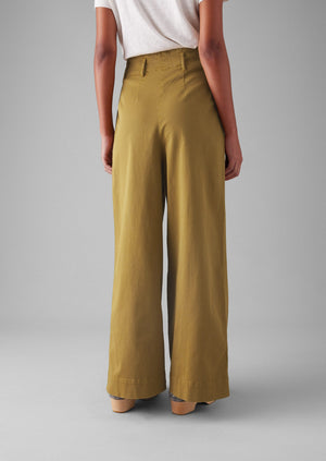 Cotton Paper Bag Trousers | Honey