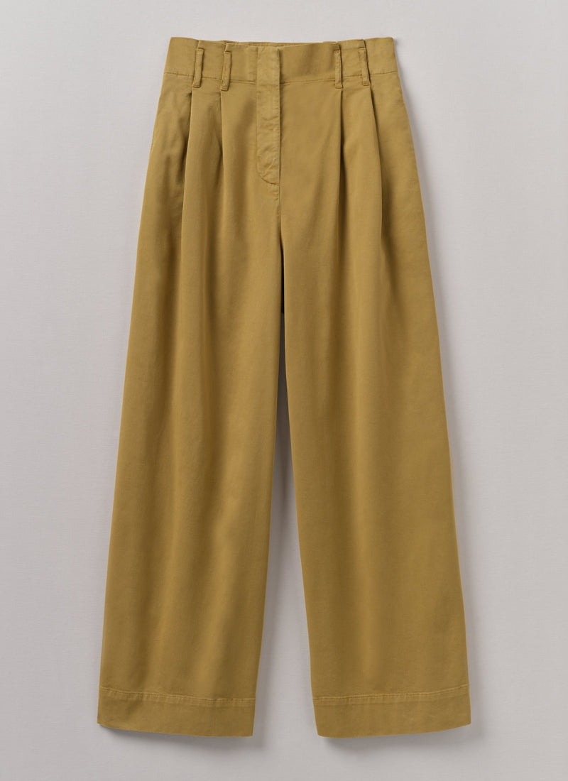 Cotton Paper Bag Trousers | Honey
