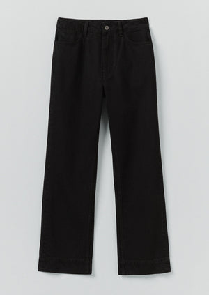 Denim Slim Trousers | Carbon Black