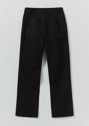 Denim Slim Trousers | Carbon Black