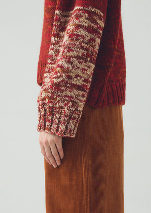 Wide Leg Organic Cord Trousers | Burnt Sienna