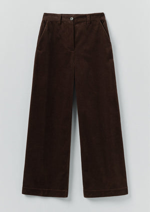Wide Leg Organic Cord Trousers | Java