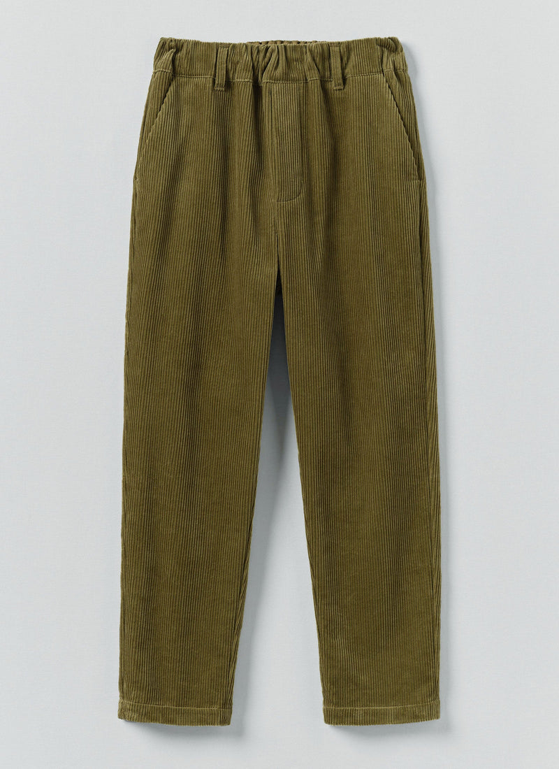 Gabi Cord Pull On Trousers | Antique Olive