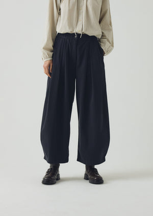Cotton Wide Leg Trousers | Slate
