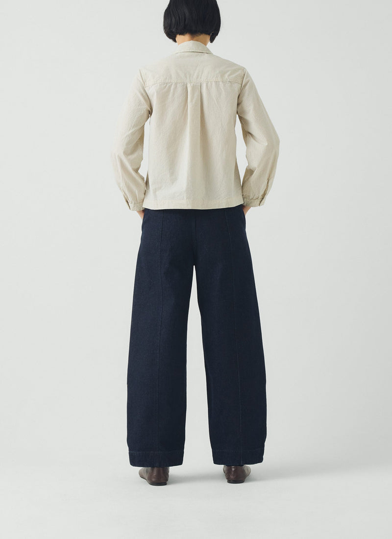 Sculpted Indigo Denim Trousers | Indigo