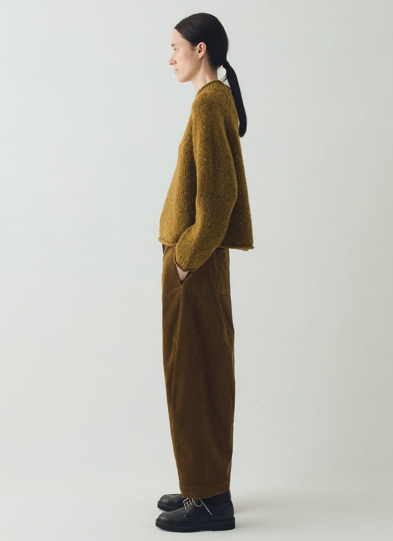 Twisted Seam Cord Trousers | Golden Amber