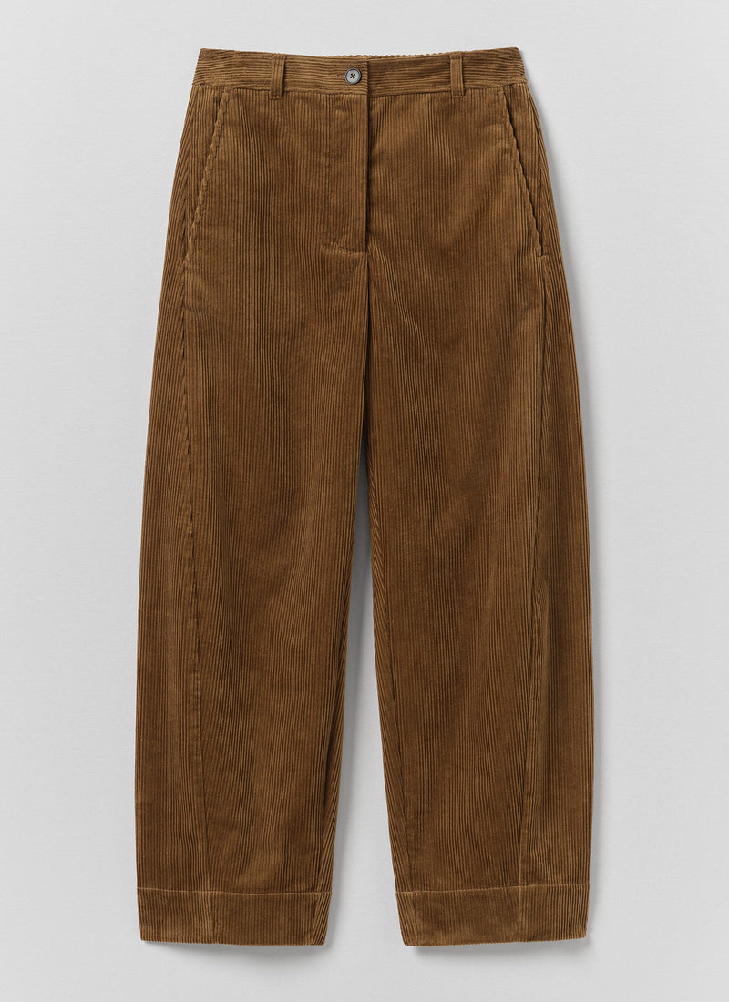 Twisted Seam Cord Trousers | Golden Amber