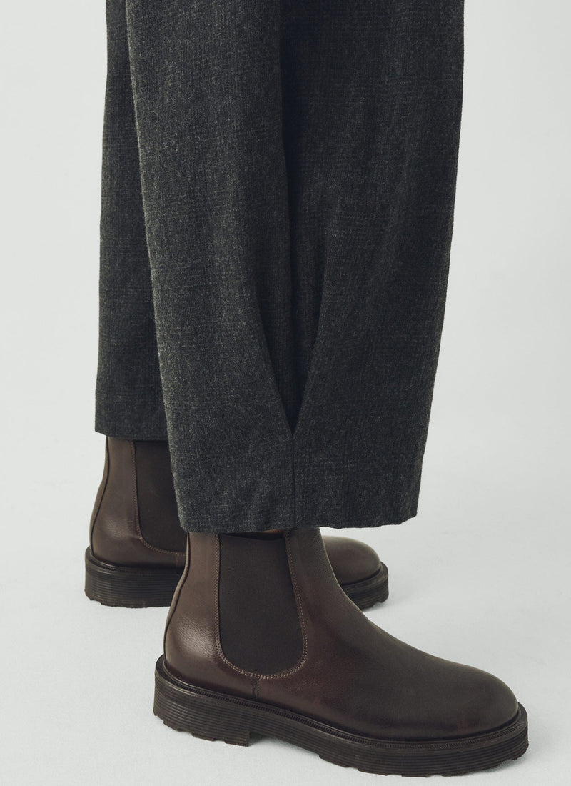 Carys Prince of Wales Check Wide Leg Trousers | Charcoal