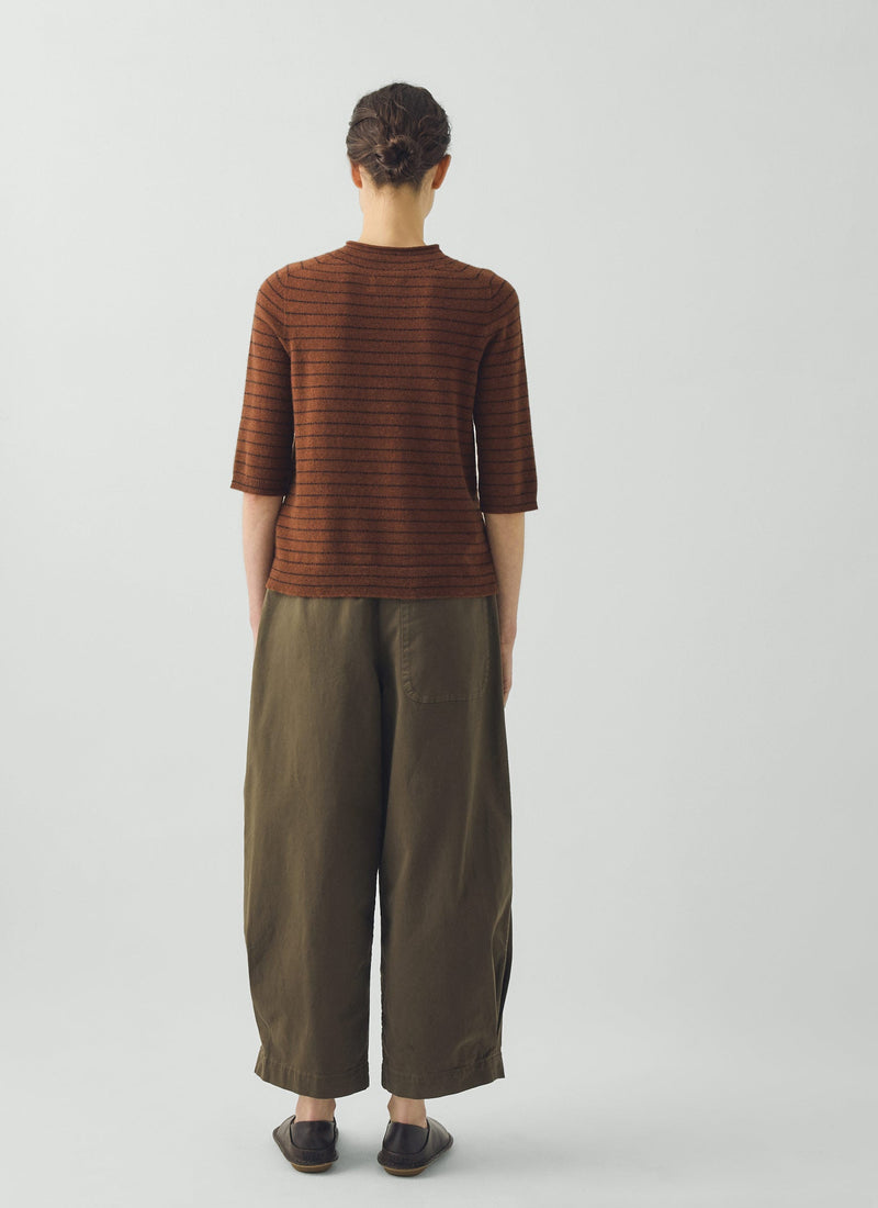 Carys Cotton Wide Leg Trousers | Deep Khaki