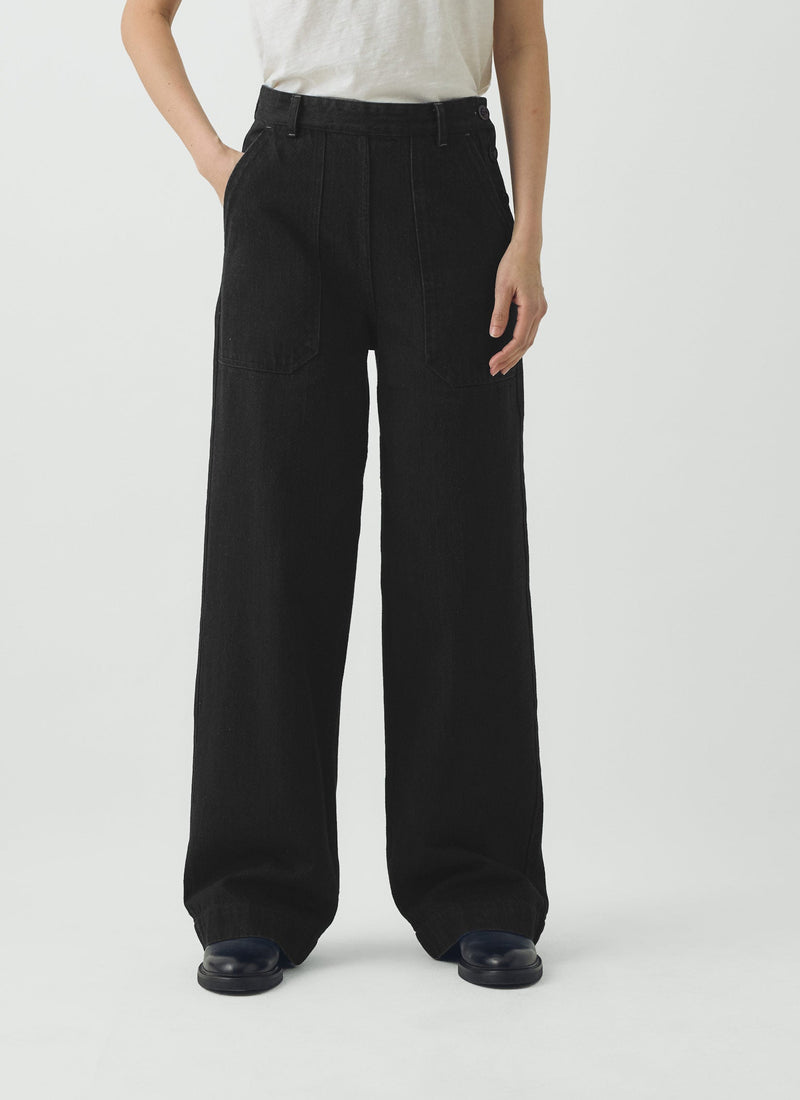 Annie Denim Full Length Trousers | Carbon Black