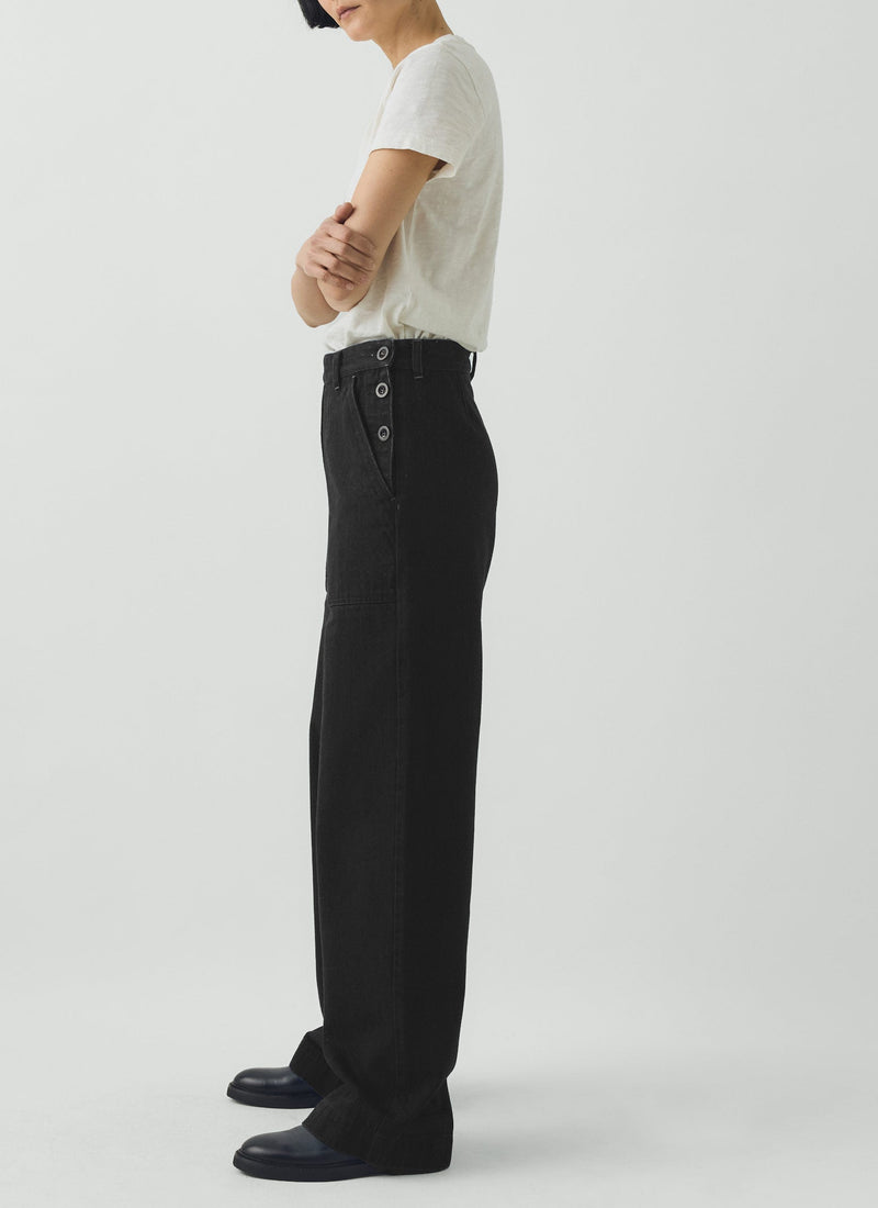 Annie Denim Full Length Trousers | Carbon Black