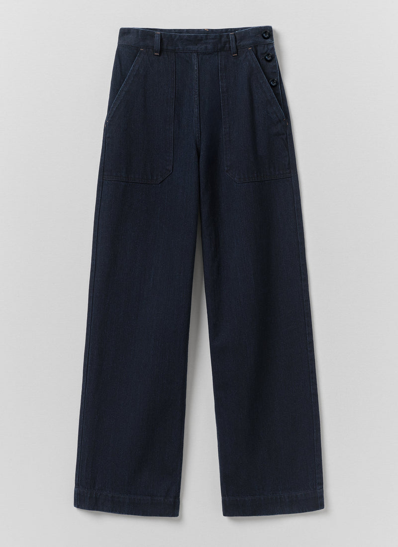 Annie Denim Full Length Trousers | Carbon Black