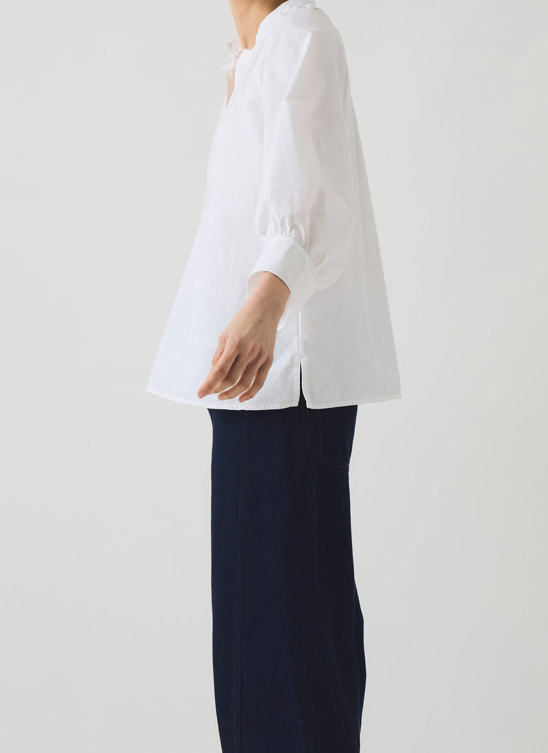 Catrin Cotton Oxford Easy Shirt | White