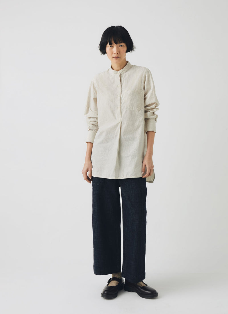 Taro Stripe Shirt | Sunwashed Blue