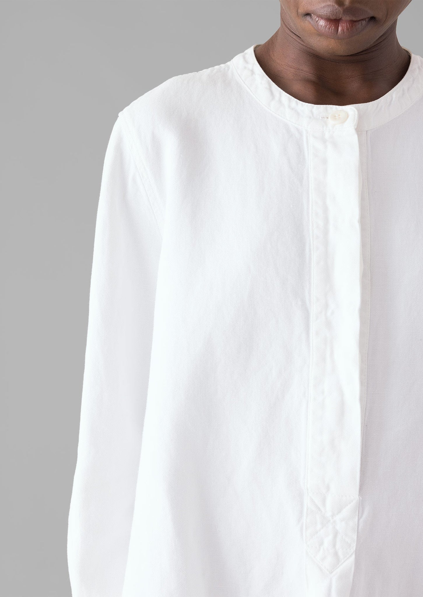 Elena Cotton Linen Tunic Shirt | Paper White