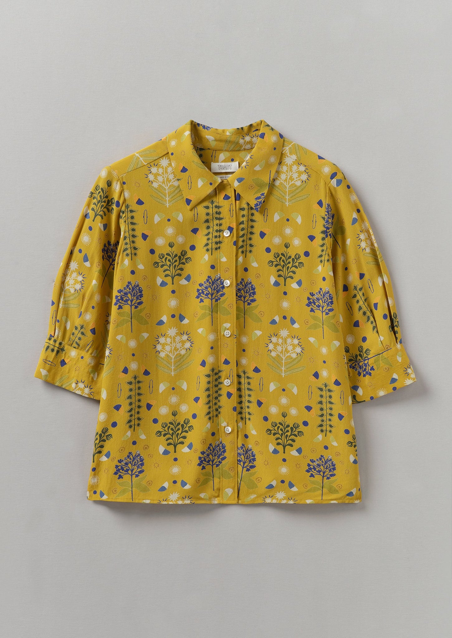 Collector Print Crepe Shirt | Golden Ochre